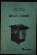 Amada-Amada CSW-220 Corner Shear Notcher Operators Manual-CSW-220-01